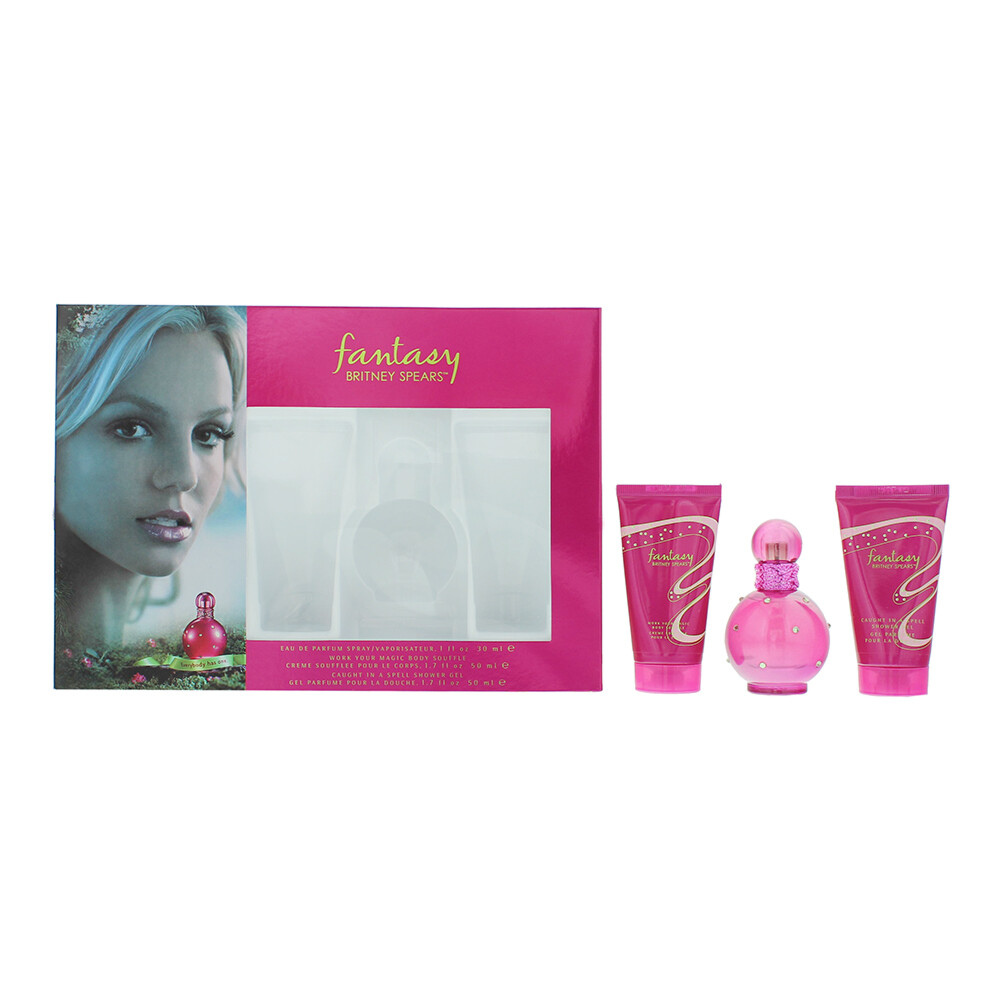 Britney Spears Fantasy 3 Piece Gift Set: Eau De Parfum 30ml - Body ...