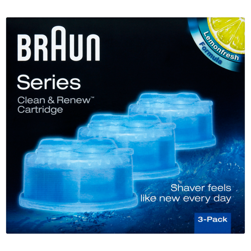 NEW BRAUN CCR3 CLEAN & RENEW SHAVER CLEANING REFILLS CARTRIDGES PACK OF 3