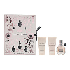 Viktor Rolf Flowerbomb 3 Piece Gift Set: Eau De Parfum 50ml - Shower Gel 50ml - Body Lotion 50ml