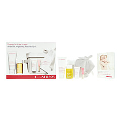 Clarins Beautiful Pregrancy, Beautiful You Kit 6 Piece Gift Set:tonic Body Treatment 100ml - Balm 15ml - Lip Perfector 5ml - Stretch Mark Mi - Bag - Baby Cloth