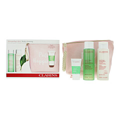 Clarins Perfect Cleansing Combination To Oily Skin 4 Piece Gift Set: Cleansing Milk 200ml - Toning Lotion